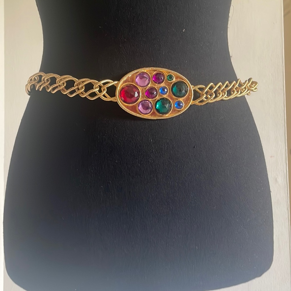 Vintage jewel chain belt